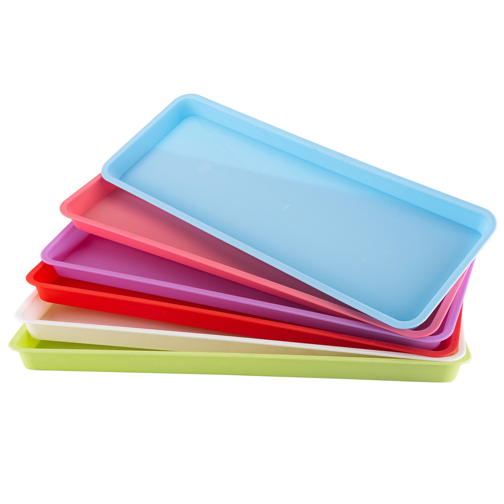 Drip Tray Saucer - จานรองกระถางต้นไม้พลาสติก 6 ชิ้น ทรงสี่เหลี่ยม ใช้สำหรับกระถางต้นไม้ทั้งในร่มและกลางแจ้ง เพื่อป้องกันน้ำหกบนพื้น