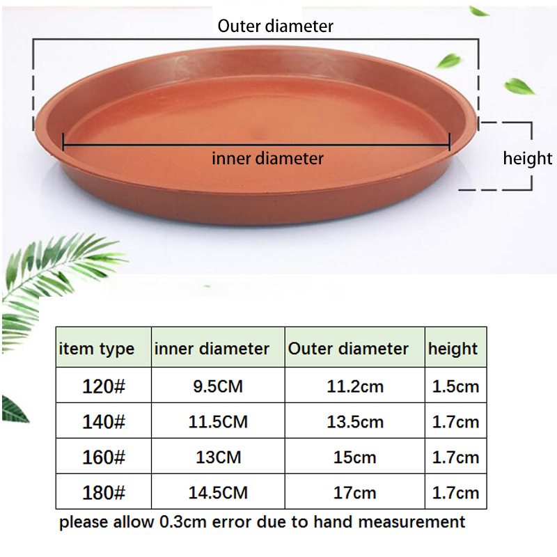 Drip Tray Saucer - 10pcs ดอกไม้พลาสติกหม้อถาดฐานพืชจานรองรอบหยดพืชกระถางดอกไม้ถาดหม้อในร่มกลางแจ้งบ้านสวนอุปกรณ์ D1