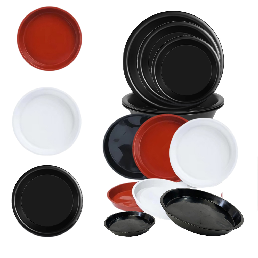 Drip Tray Saucer - 3-5PC ทนทานโรงงานพลาสติกจานรองสีน้ําตาลสีขาวสีดํา 14-30 ซม.รอบหยดถาดดอกไม้หม้อในร่มกลางแจ้งบ้านสวน Supplie
