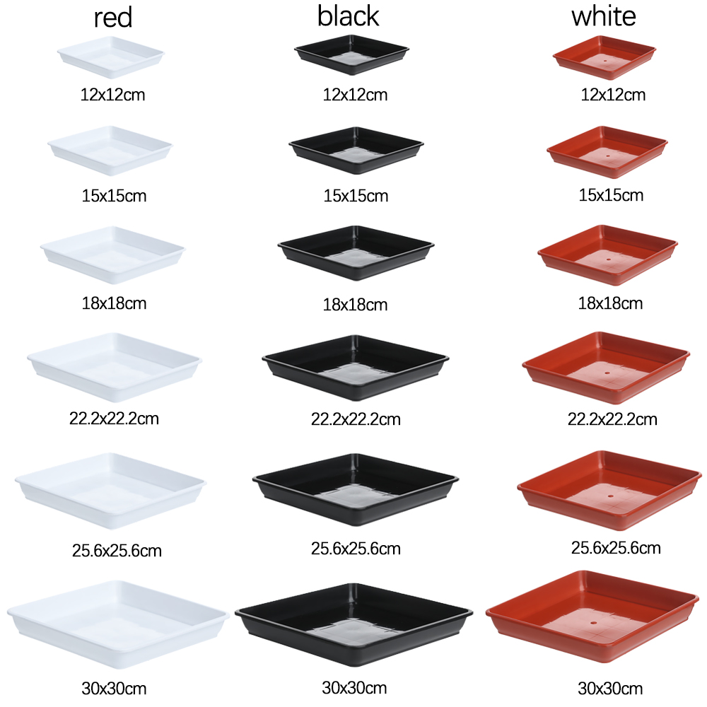 กระถางดอกไม้พลาสติกทรงสี่เหลี่ - Drip Tray Saucer บทวิจารณ์และราคา