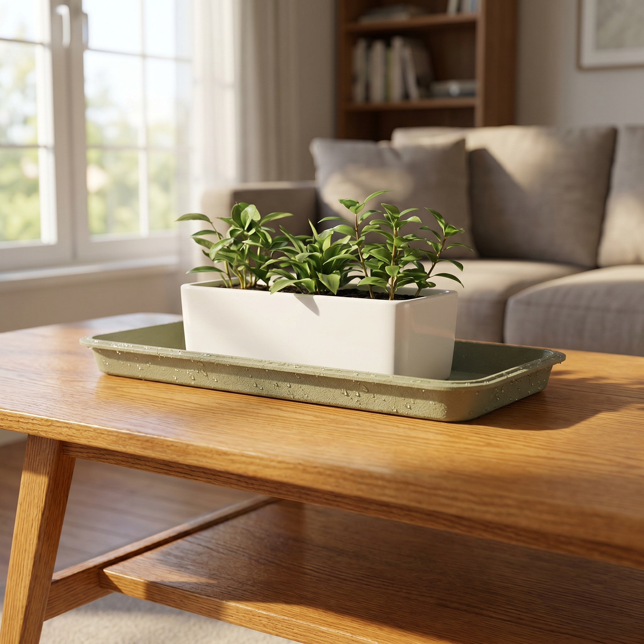 ถาดรองน้ำพลาสติกทรงสี่เหลี่ยม  - Drip Tray Saucer บทวิจารณ์และราคา