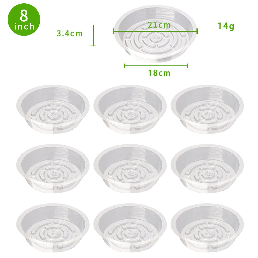 10/24pcs โรงงานพลาสติกจานรอง 6 - Drip Tray Saucer บทวิจารณ์และราคา