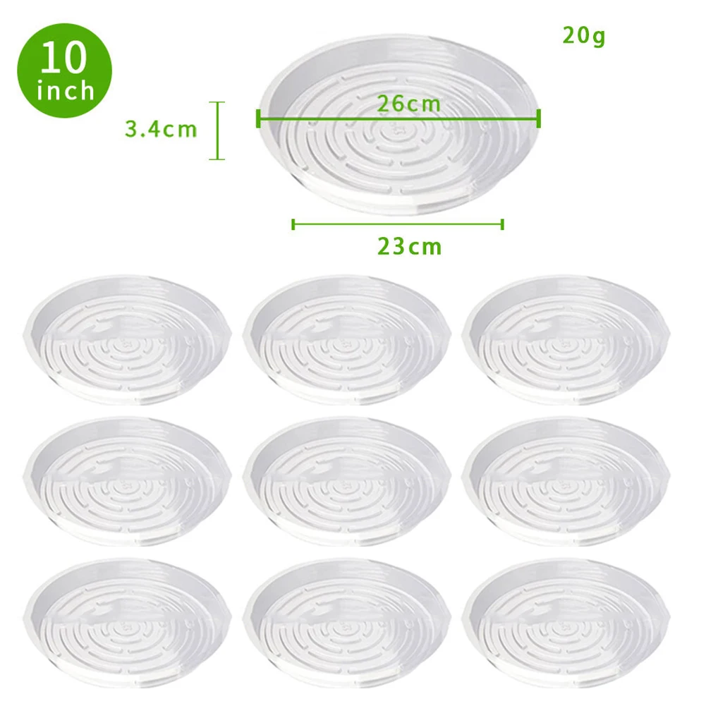 10/24pcs โรงงานพลาสติกจานรอง 6 - Drip Tray Saucer บทวิจารณ์และราคา
