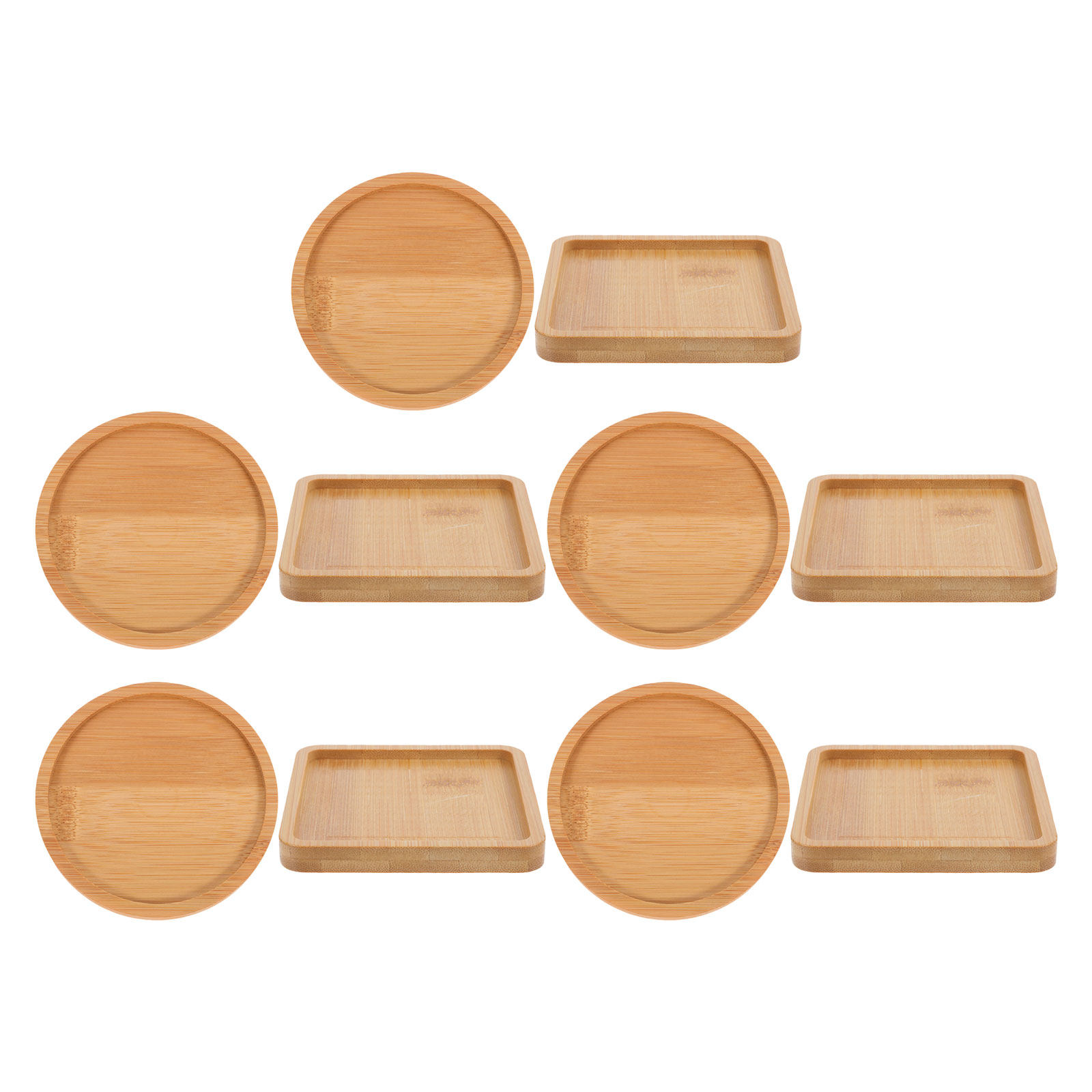 ที่รองแก้วไม้ไผ่ 10 ชิ้น สำหรั - Drip Tray Saucer บทวิจารณ์และราคา