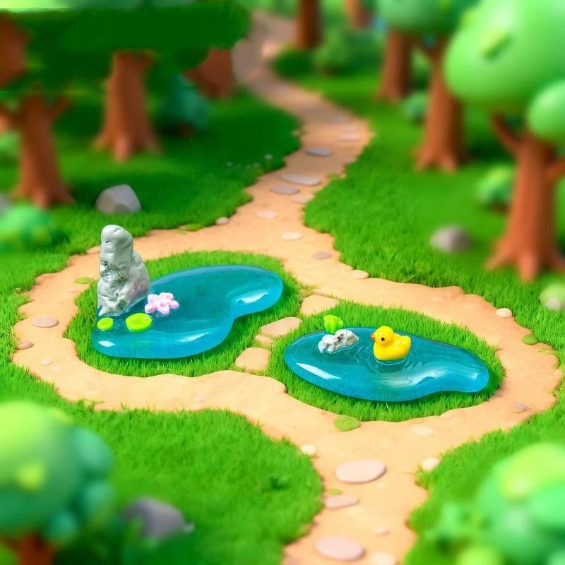 【S】เครื่องประดับบ่อเรซิ่นขนาดเ - Bonsai Garden With Koi Pond บทวิจารณ์และราคา