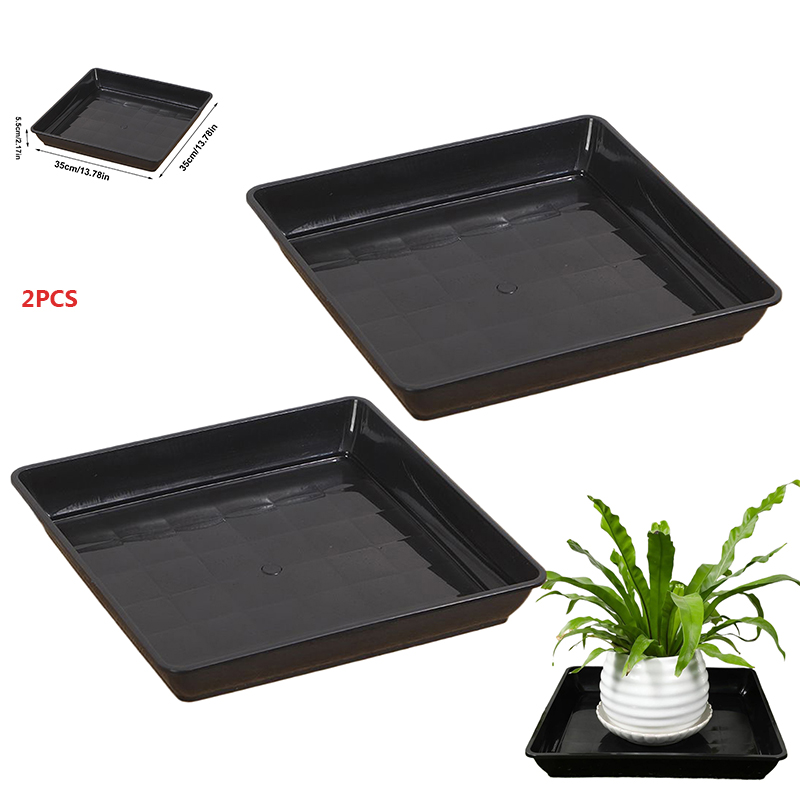 2 ชิ้นดอกไม้หม้อฐานหนาระเบียงถ - Drip Tray Saucer บทวิจารณ์และราคา