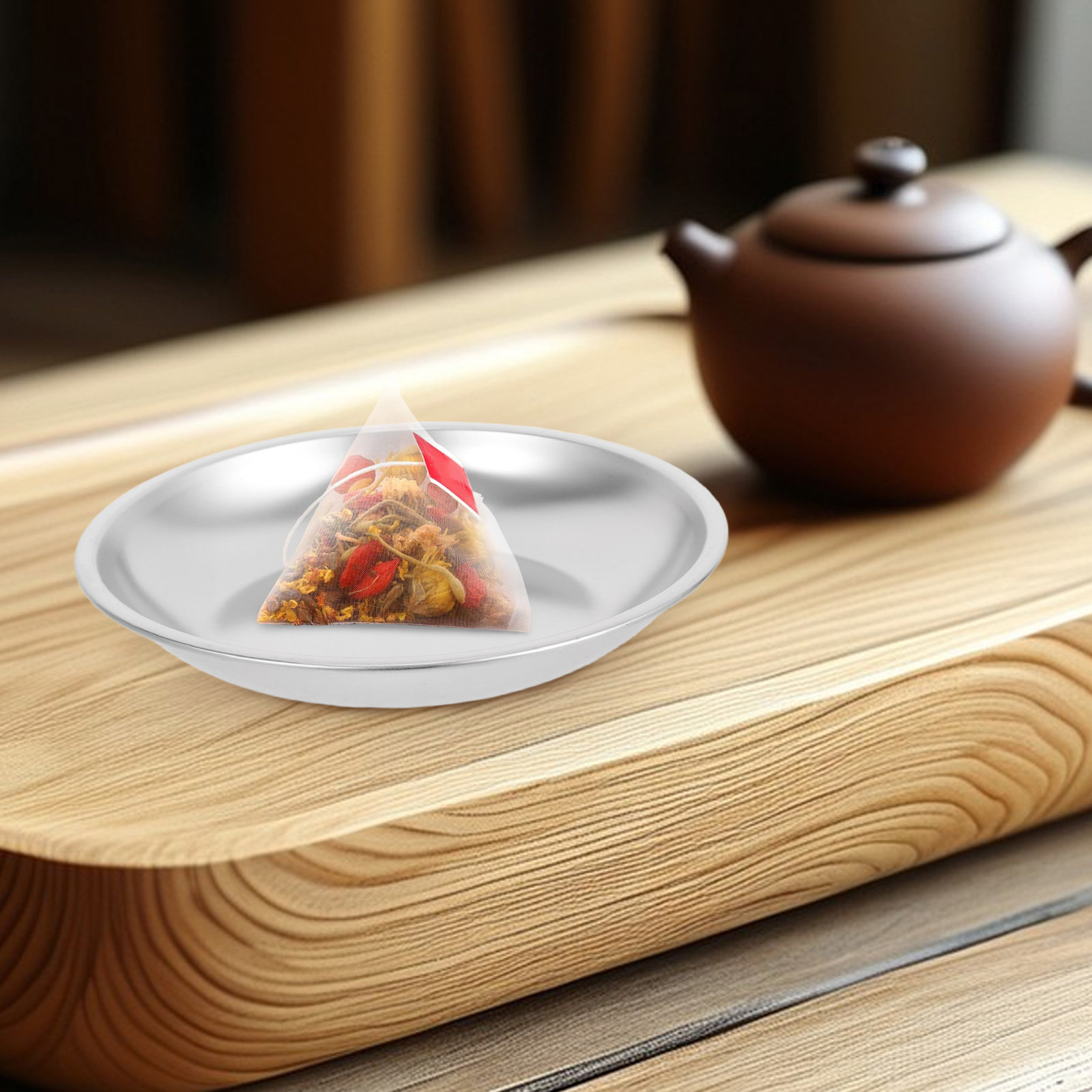 ถาดรองถุงชาสแตนเลสทรงกลม ที่วา - Drip Tray Saucer บทวิจารณ์และราคา