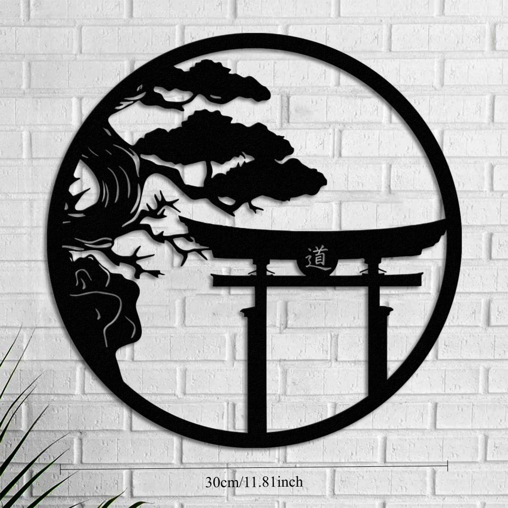 งานศิลปะติดผนังรูปต้นซากุระโลห - Japanese Garden Bonsai บทวิจารณ์และราคา