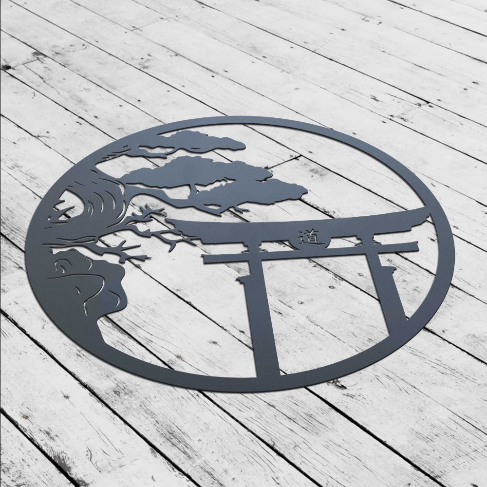 งานศิลปะติดผนังรูปต้นซากุระโลห - Japanese Garden Bonsai บทวิจารณ์และราคา