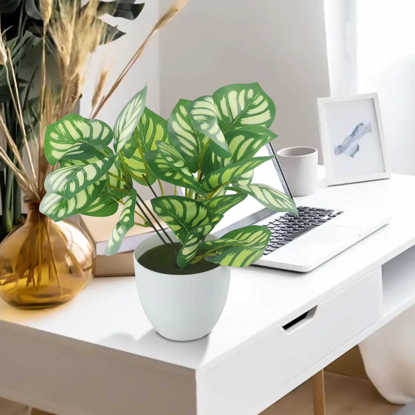 1PC ประดิษฐ์ใบพืชหม้อบอนไซปาร์ - Bonsai Garden Zen บทวิจารณ์และราคา