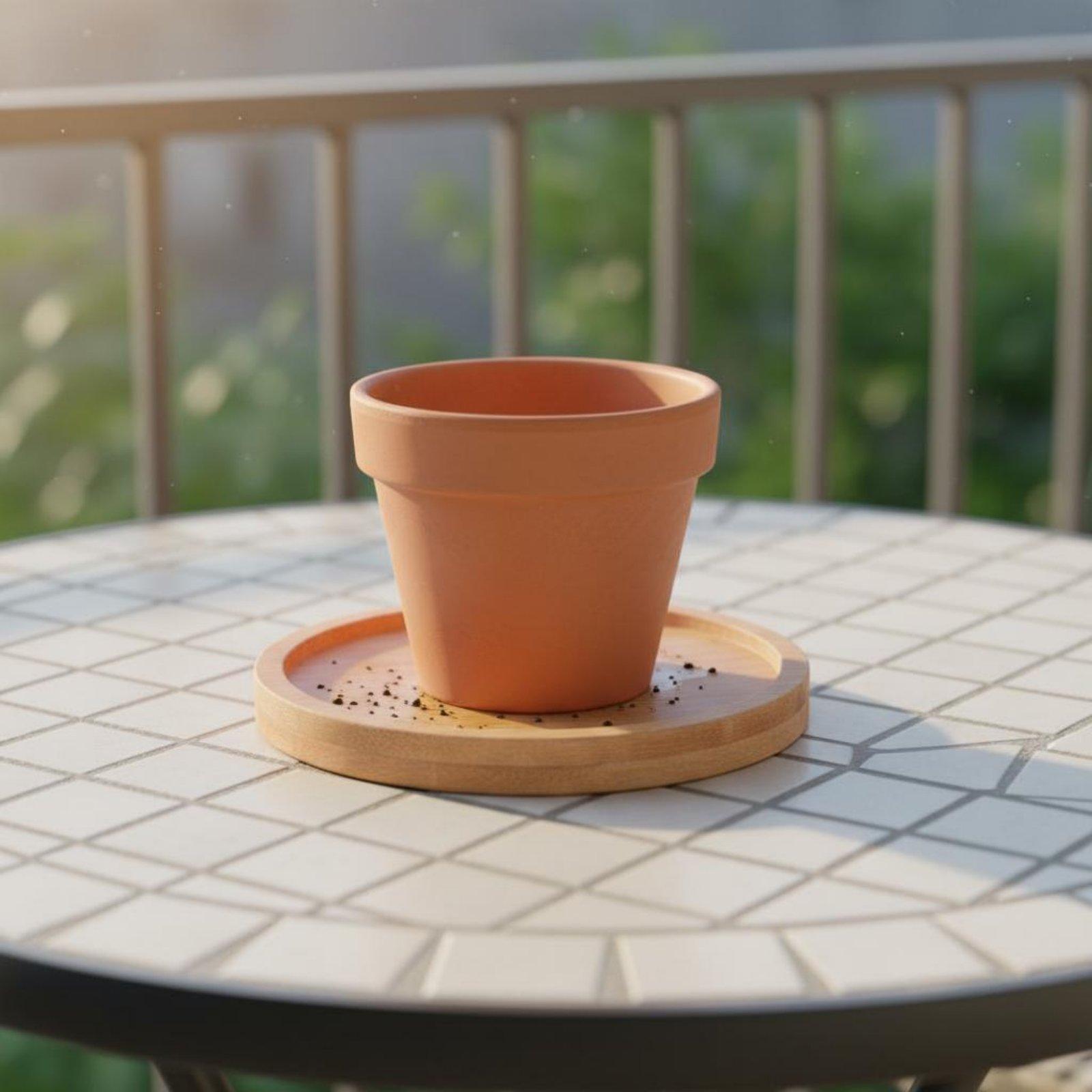 ถาดรองกระถางไม้ไผ่ ฐานรองกันน้ - Drip Tray Saucer บทวิจารณ์และราคา