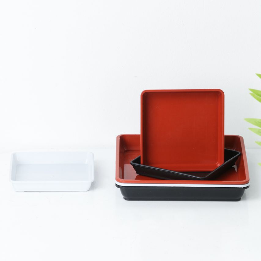 จานรองพลาสติกทรงสี่เหลี่ยมถาดเ - Drip Tray Saucer บทวิจารณ์และราคา