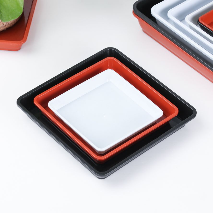จานรองพลาสติกทรงสี่เหลี่ยมถาดเ - Drip Tray Saucer บทวิจารณ์และราคา